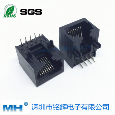 单口全塑90度插板 RJ45Jack 10P8C