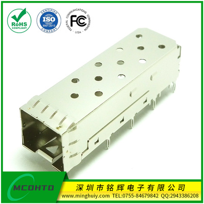 SFP+光纤插座-1x1焊接式\压接式-无带导光
