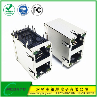 2*1-RJ45插座-8P8C-无灯\带灯 正弹片